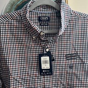 NWT Chaps short sleeve shirt easy care  for Men size XL
